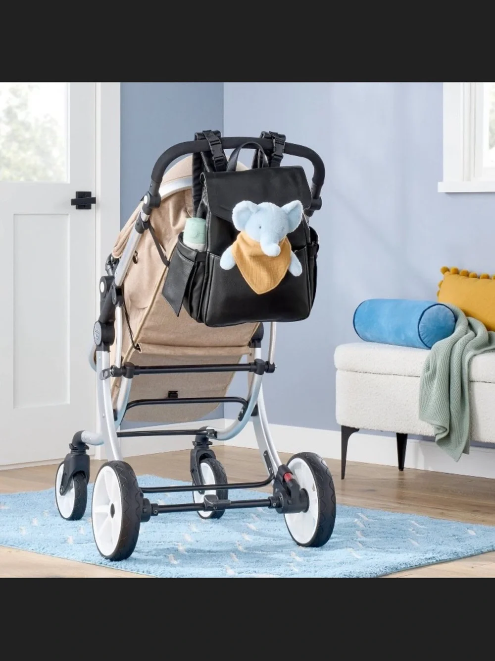 cloud island Black Pebble-Texture Baby Backpack